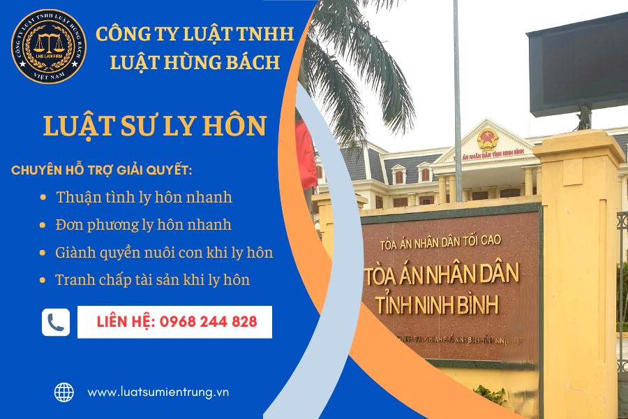 Luật Hùng Bách là đơn vi pháp ly hàng đầu về ly hôn ở Tòa án thành phố Ninh Bình